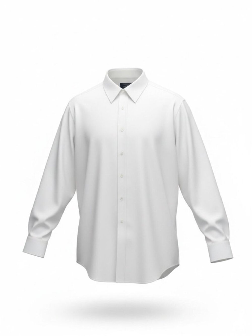 Gitman Bros. White Pinpoint Oxford Dress Shirt Size 18.5/36